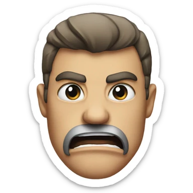 A furious Face sticker