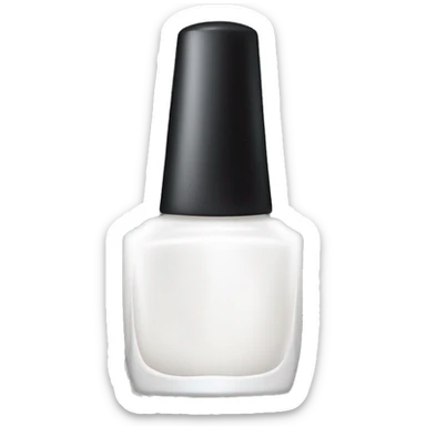 White nail polish sticker