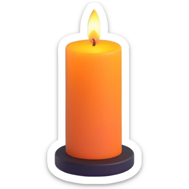 candle with gentle glow, spiritual mood sticker