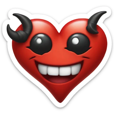 Devil hearts sticker