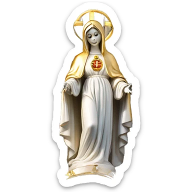 The golden Holy Mary on top of Milan Duomo sticker