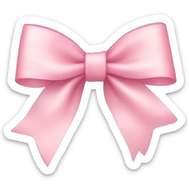 light pink ribbon bow sticker