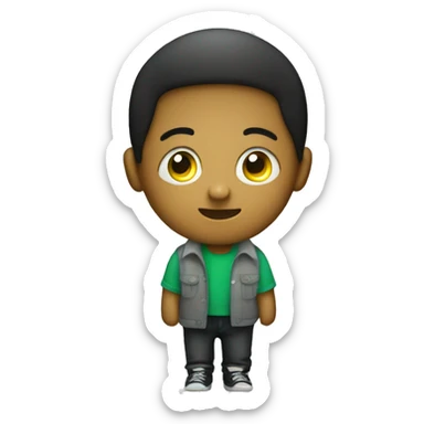 cute boy with dollar sign eyes  sticker