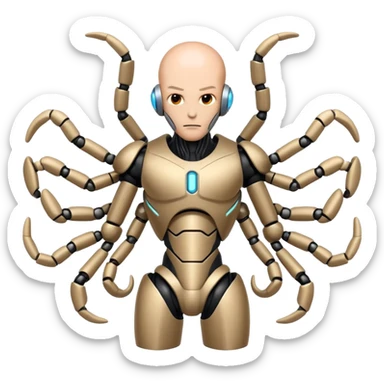 6-armed software god persuasions ai sticker