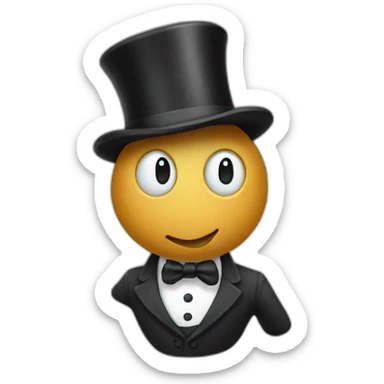  Cartoon peanut, still in the shell, wearing a top hat and a monocle sticker