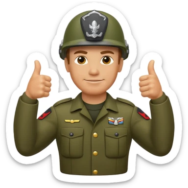 Create me emojis for commando, with helmet on head and theme from that move, including arnold. For example commando thumbs up sticker