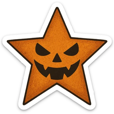 Halloween star, no background sticker