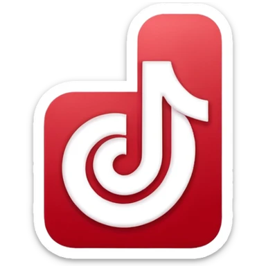 Tiktok logo emoji and original style sticker