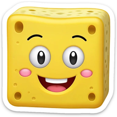Spongy from BFDI￼￼ winking￼ sticker