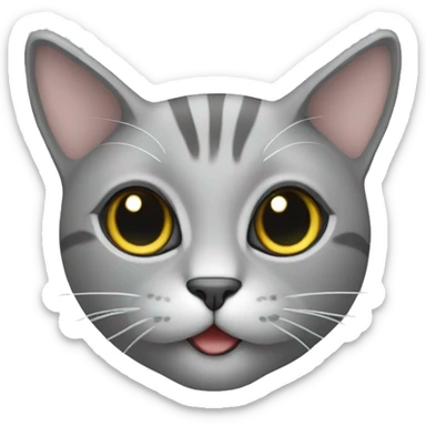Grey cat sneakers sticker