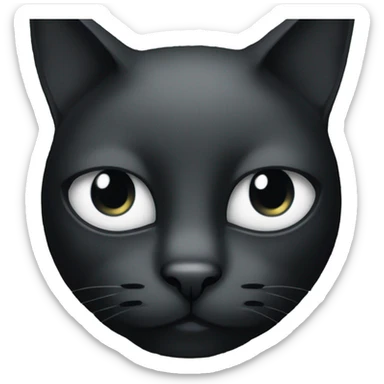 black cat face with eyes dollar sign sticker