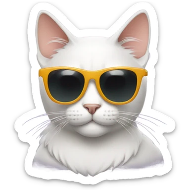 Cat with sunglasses sticker