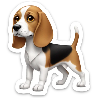 Beagle with turkey feathers sticker