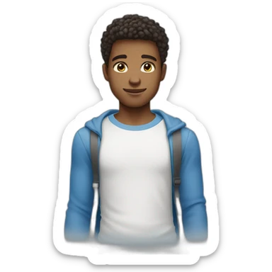 calm and confident young man bleue eyes  sticker