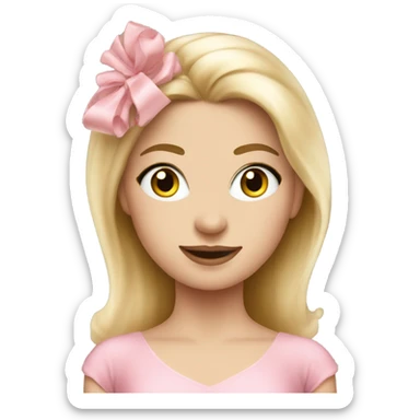 Beautiful blonde ballerina in pink  sticker