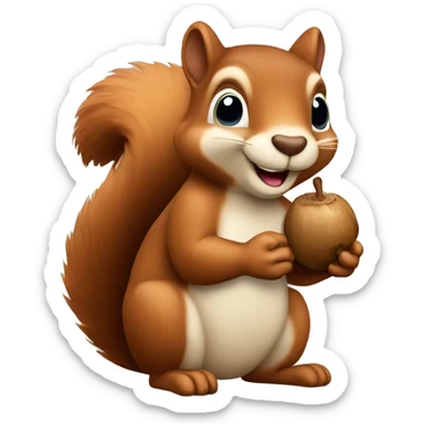 squirrel holding an acorn emoji
 sticker