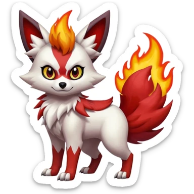 Lycanroc-Fennekin-Zangoose-Zorua-fusion sticker