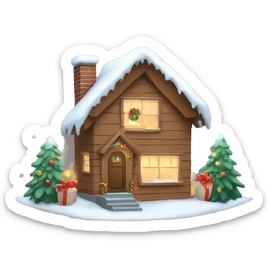Cute home christmas sticker