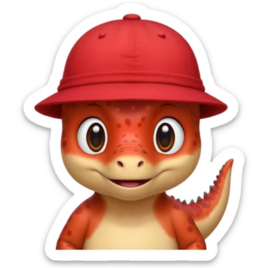 пропавший малыш Дино из 99 ночей шапка красная динозавра sticker