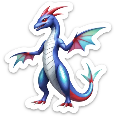 Milotic-Latias-Garchomp-Fakémon-hybrid-creature (full body)  sticker