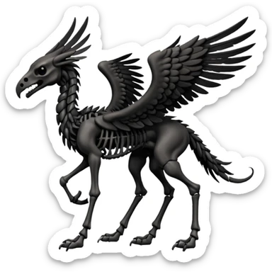 Thestral with 4 legs sticker