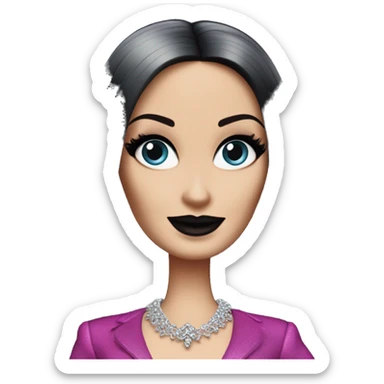 Palm Beach Breeze Barbie, Morticia Addams sticker