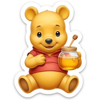 make a cute winee the pooh emoji sticker