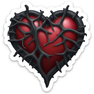 gothic heart sticker