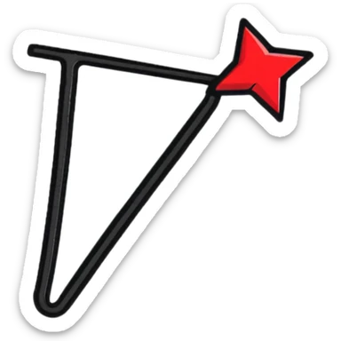 a cute red bobby pin hairpin sticker