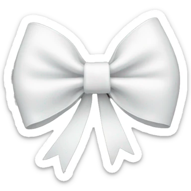 White bow sticker