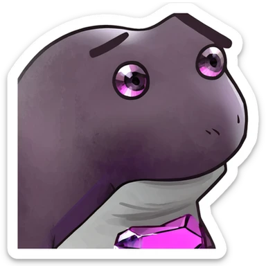 Round cut kunzite gemstone with holographic rainbow reflections, pink-purple crystal gem with brilliant facets sticker