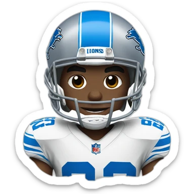 detroit lions football player sticker