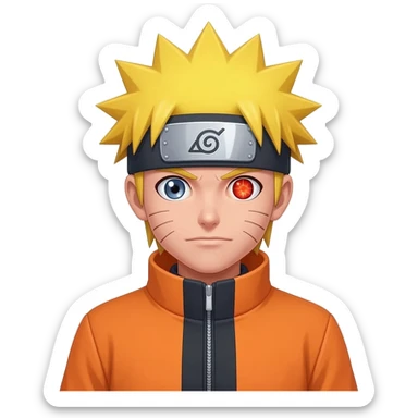 Naruto with sharunkan sticker
