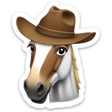 horse with cowboy hat sticker