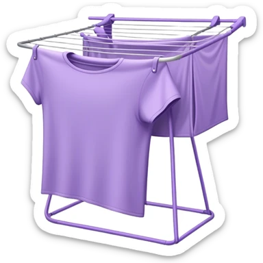 Aesthetic clothes dryer in lavender color sticker