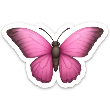 Borboleta rosa e reta sticker