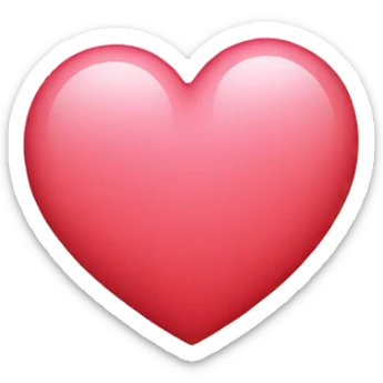 Light pink and red heart sticker