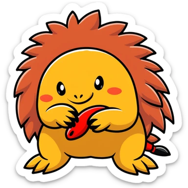 Knuckles the Echidna face from Sonic the Hedgehog sticker