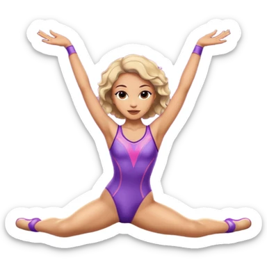 Light skin sexy dancer lying on stage sticker