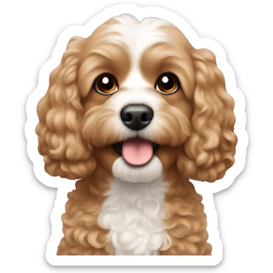 Light brown Cavapoochon  sticker