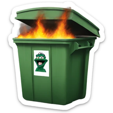 Oscar the grouch dumpster fire  sticker