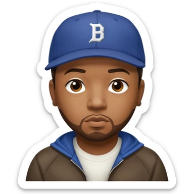 Timbaland with dark brown hair sticker