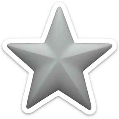 Light Grey star  sticker