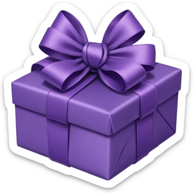 purple gift sticker