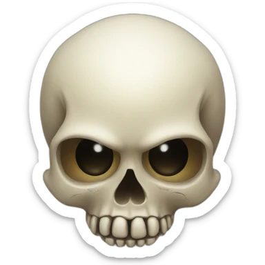 Skull woth orb int the mouth sticker