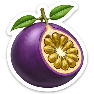 A passion fruit sticker