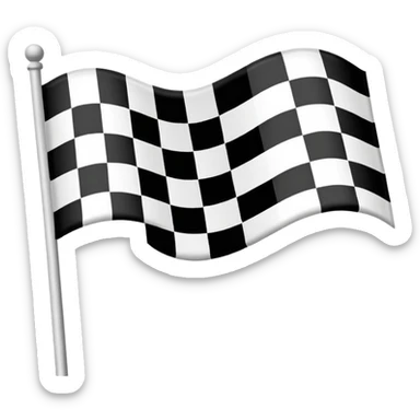 finish line with checkered flag sticker