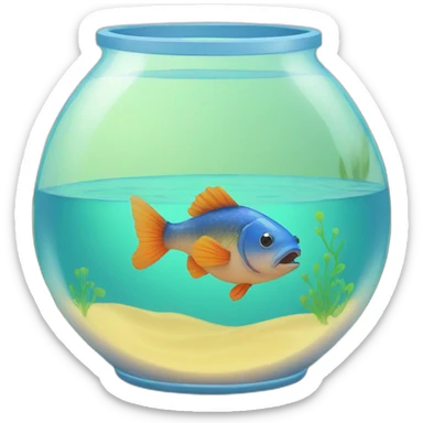Fish bowl sticker