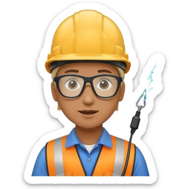 Electricity power employer at work sticker