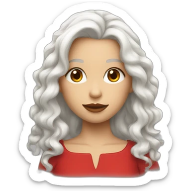 Fille blanche au cheveux rouge sticker